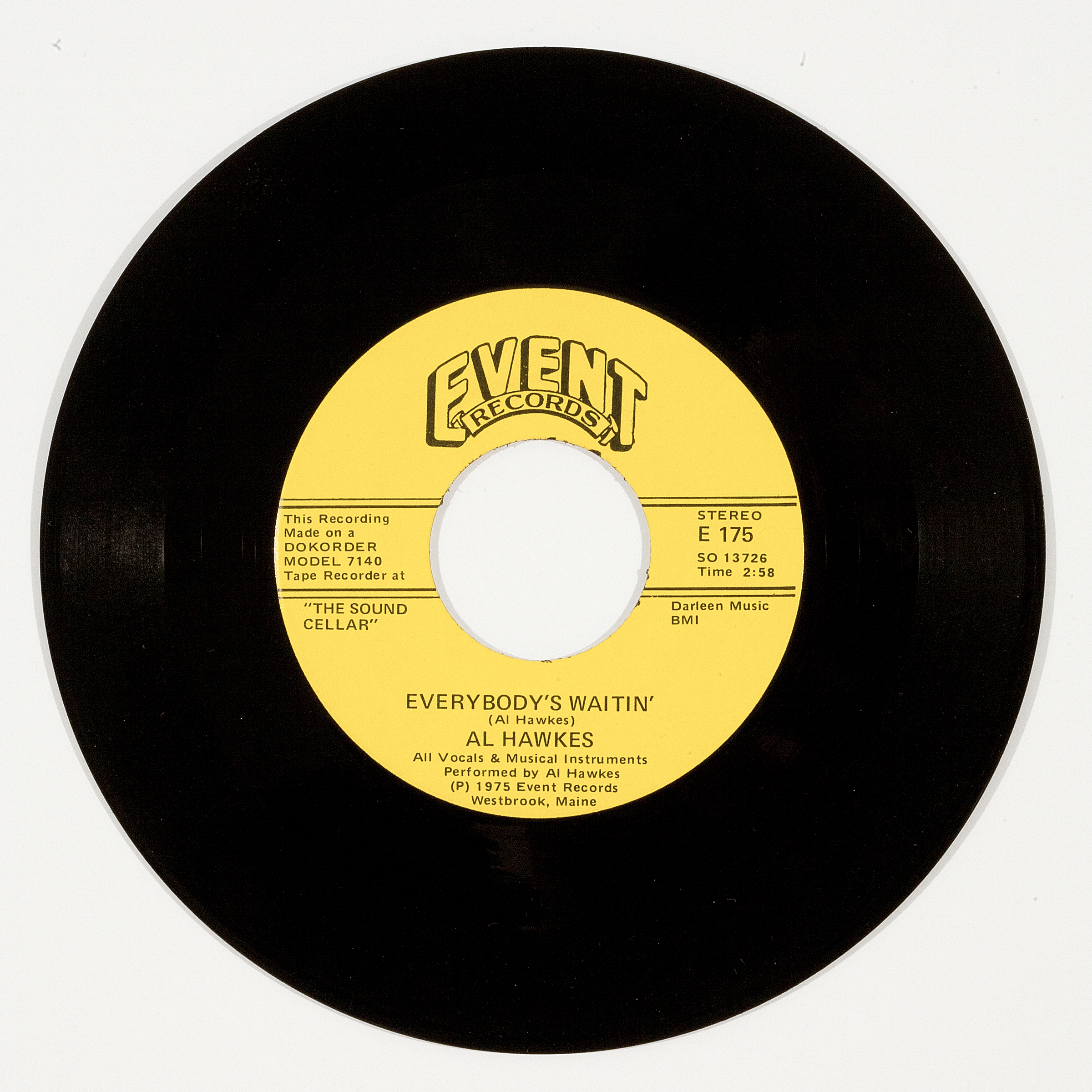 45V-0289, Event Records, Al Hawkes, 1975