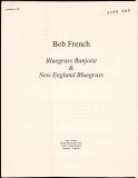 MISC-0088, Bob French, Bluegrass Banjoist & New England Bluegrass, by Don DePoy, Anthropology 425