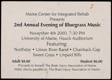 MISC-0975, 2nd Annual Evening Of Bluegrass Music Ticket, 2000