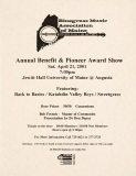 POST-0050, Bluegrass Music Association Of Maine Annual Benefit & Pioneer Award Show, 2001