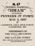 POST-0054, BMAM Recognizes Pioneers Of Maine, 1997