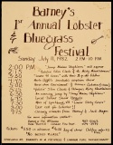 POST-0554, Barney's 1st Annual Lobster & Bluegrass Festival, 1982