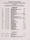 POST-0989, Radio Gang Schedule, 2008 and 2009, p1