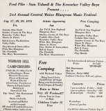 POST-1670, 2nd Annual Central Maine Bluegrass Music Festival, 1976