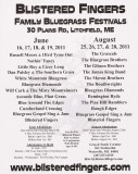 POST-1691, Blistered Fingers Family Bluegrass Festivals, 2011