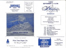 PROG-0003, 1982 Thomas Point Beach Bluegrass Festival, Friday Schedule