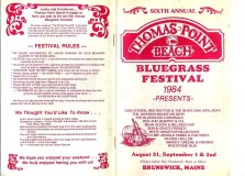 PROG-0005, 1984 Thomas Point Beach Bluegrass Festival, Front & Back Covers
