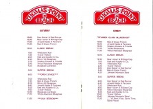 PROG-0007, 1984 Thomas Point Beach Bluegrass Festival, Saturday & Sunday Schedules