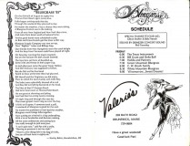PROG-0009, 1986 Thomas Point Beach Bluegrass Festival, Friday Schedule