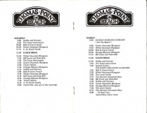 PROG-0010, 1986 Thomas Point Beach Bluegrass Festival, Saturday & Sunday Schedules