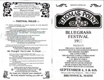PROG-0011, 1987 Thomas Point Beach Bluegrass Festival, Front & Back Covers