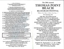 PROG-0015, 2006 Thomas Point Beach Bluegrass Festival, Front & Back Covers