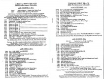 PROG-0016, 2006 Thomas Point Beach Bluegrass Festival, Thursday-Sunday Schedule