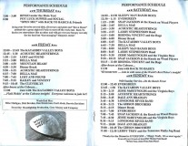 PROG-0020, 2012 Thomas Point Beach Bluegrass Festival, Thursday-Sunday Schedule
