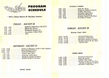 PROG-0022, 1994 Salty Dog Bluegrass Music Festival, Friday-Sunday Schedule