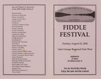 PROG-0094, Lake George Eighth Annual Fiddle Festival, 2002
