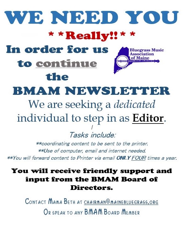 bmam newsletter we need you