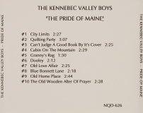 CD-0510, Kennebec Valley Boys, Pride Of Maine
