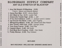 CD-1051, Bluegrass Supply Company, Any Old Stretch Of Blacktop