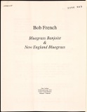 MISC-0088, Bob French, Bluegrass Banjoist & New England Bluegrass, by Don DePoy, Anthropology 425