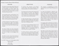 MISC-7880, Maine Country Music Hall Of Fame Brochure