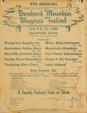 POST-0602, Breakneck Mountain Bluegrass Festival, Fourth Annual, 1988