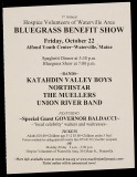 POST-0709, Hospice Volunteers Of Waterville Area Bluegrass Benefit Show