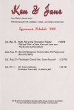 POST-0935, Ken And Jane Brooks Schedule, 2008