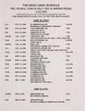 POST-0989, Radio Gang Schedule, 2008 and 2009, p1