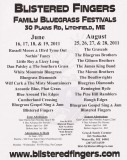POST-1691, Blistered Fingers Family Bluegrass Festivals, 2011