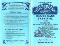 PROG-0001, 1982 Thomas Point Beach Bluegrass Festival, Front & Back Covers