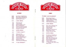 PROG-0007, 1984 Thomas Point Beach Bluegrass Festival, Saturday & Sunday Schedules