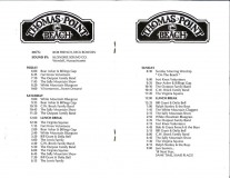 PROG-0012, 1987 Thomas Point Beach Bluegrass Festival, Friday-Sunday Schedule