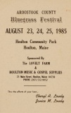 PROG-0106, Aroostook County Bluegrass Festival, 1985