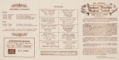 PROG-0111, Breakneck Mountain Bluegrass Festival, 9th Annual, 1993