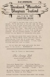 PROG-0115, Breakneck Mountain Bluegrass Festival, 3rd Annual, 1987