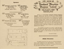 PROG-0119, Breakneck Mountain Bluegrass Festival, 5th Annual, 1989