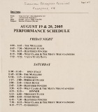 PROG-0123, Seaview Bluegrass Festival, 2005