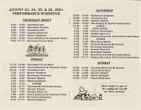 PROG-0149, Blistered Fingers Bluegrass Festival, 17th, 2001