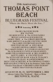 PROG-0165, Thomas Point Beach Bluegrass Festival, 25th Annual, 2002