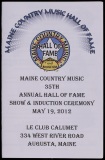 PROG-1780, Maine Country Music Hall Of Fame. 35th Annual Show & Induction Ceremony, May 2012, cover